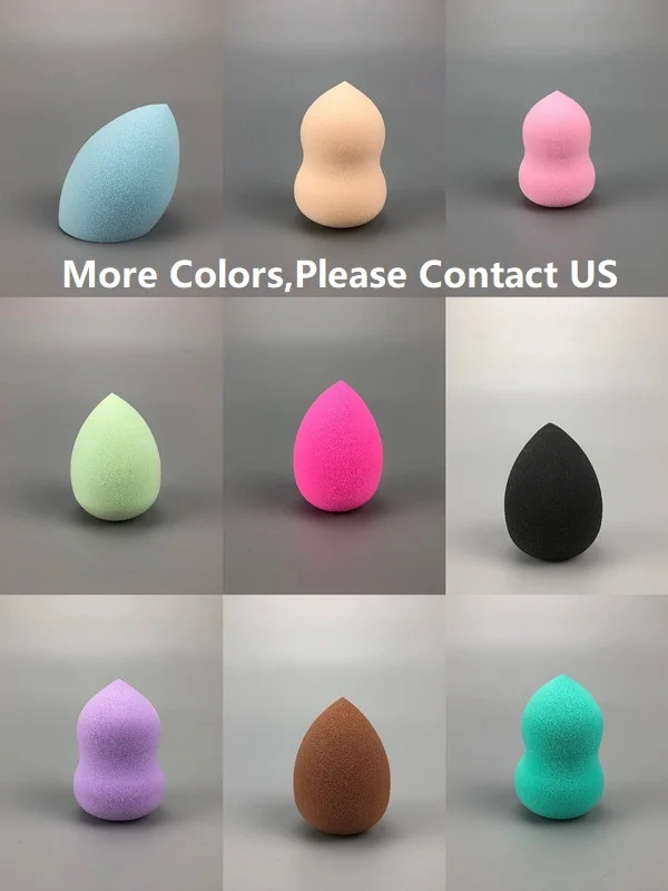 Brown Cosmetic Gourde Cut Angled Washer Makeup Sponge With Cover