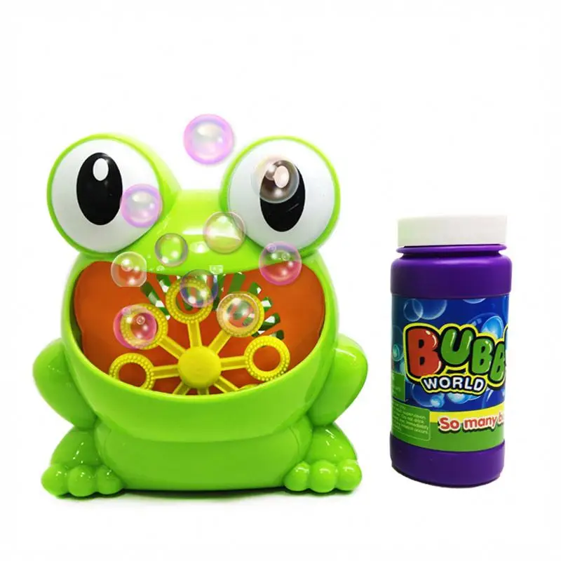 Automatic Soap bubble Maker Toys kids frog bubble machine Funny Frog shape Music Outdoor Toy