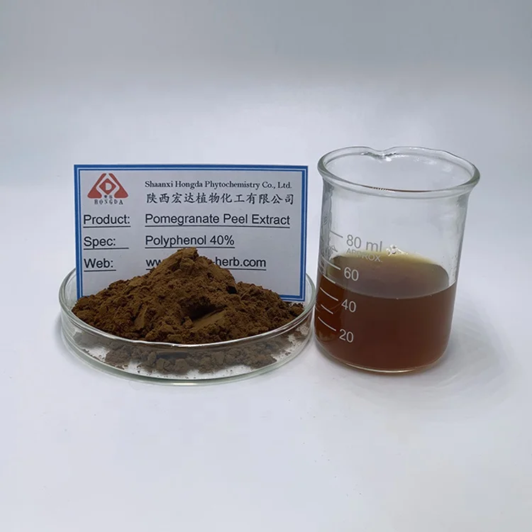 Natural Pomegranate Peel Extract 40% Ellagic Acid 90% Polyphenol Pomegranate Peel Extract Powder Ellagic Acid