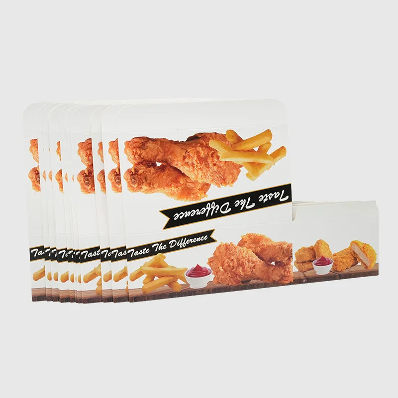 Custom Hamburger Packaging Box To-go cardboard food boxes French Fries and Fired Chicken Paper Boxes for Fast Food Packaging