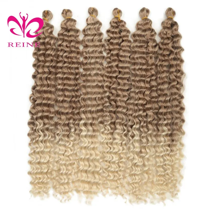 30 inch Synthetic Deep Wave Twist Crochet Hair Natural Curls Crochet Braids Ombre Braiding Hair Extensions For Women