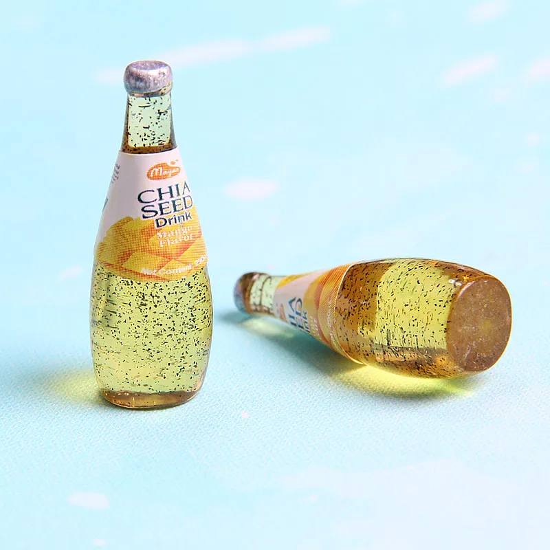 Бесплатная доставка высококачественные полимерные ремесла миниатюрная цветная бутылка для фруктового сока чехол сотового телефона аксессуары кавайные принадлежности рукоделия