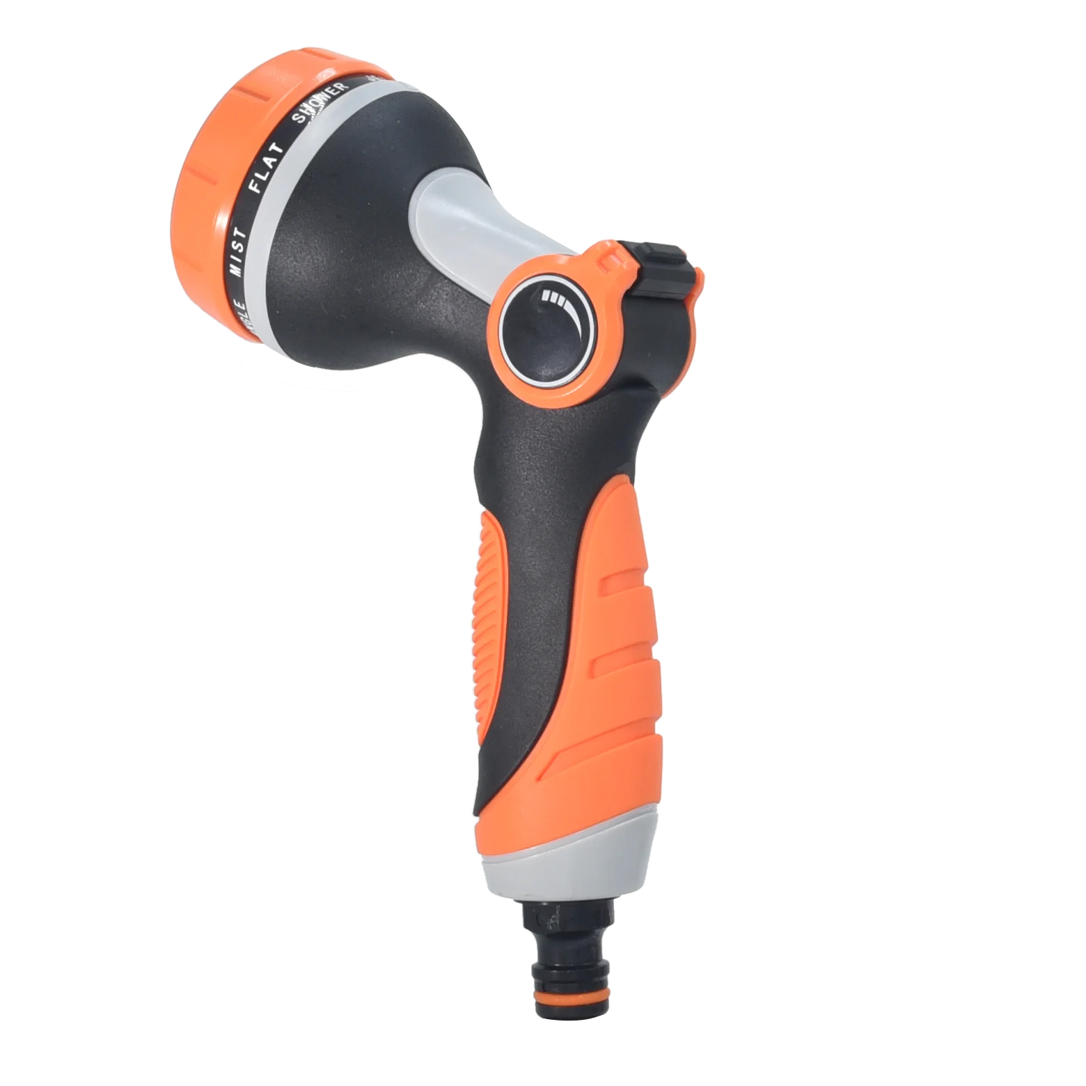 Plastic high pressure 10 pattern garden water gun with thumb valve