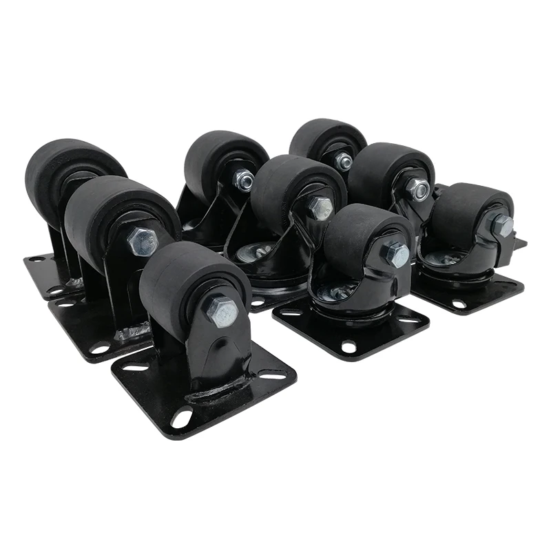 Screw Swivel Low Profile Caster 3 Inch Anti Static PP Wheel Universal Chair Cabinet Furniture Castors