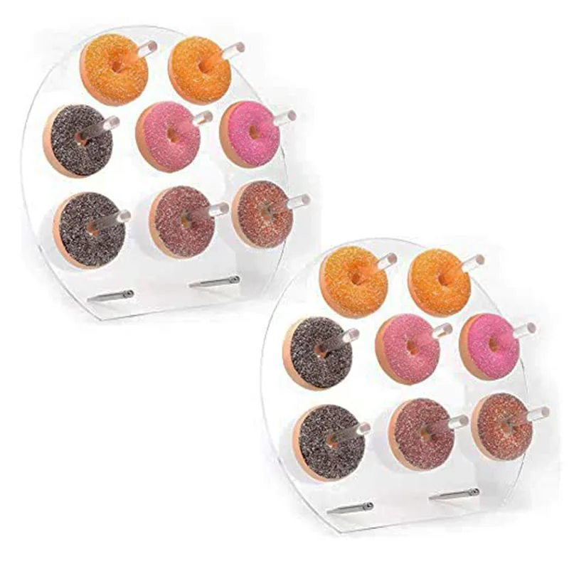 Настольная прозрачная акриловая мини-подставка для пончиков круглая 8 столбов подставка свадьбы