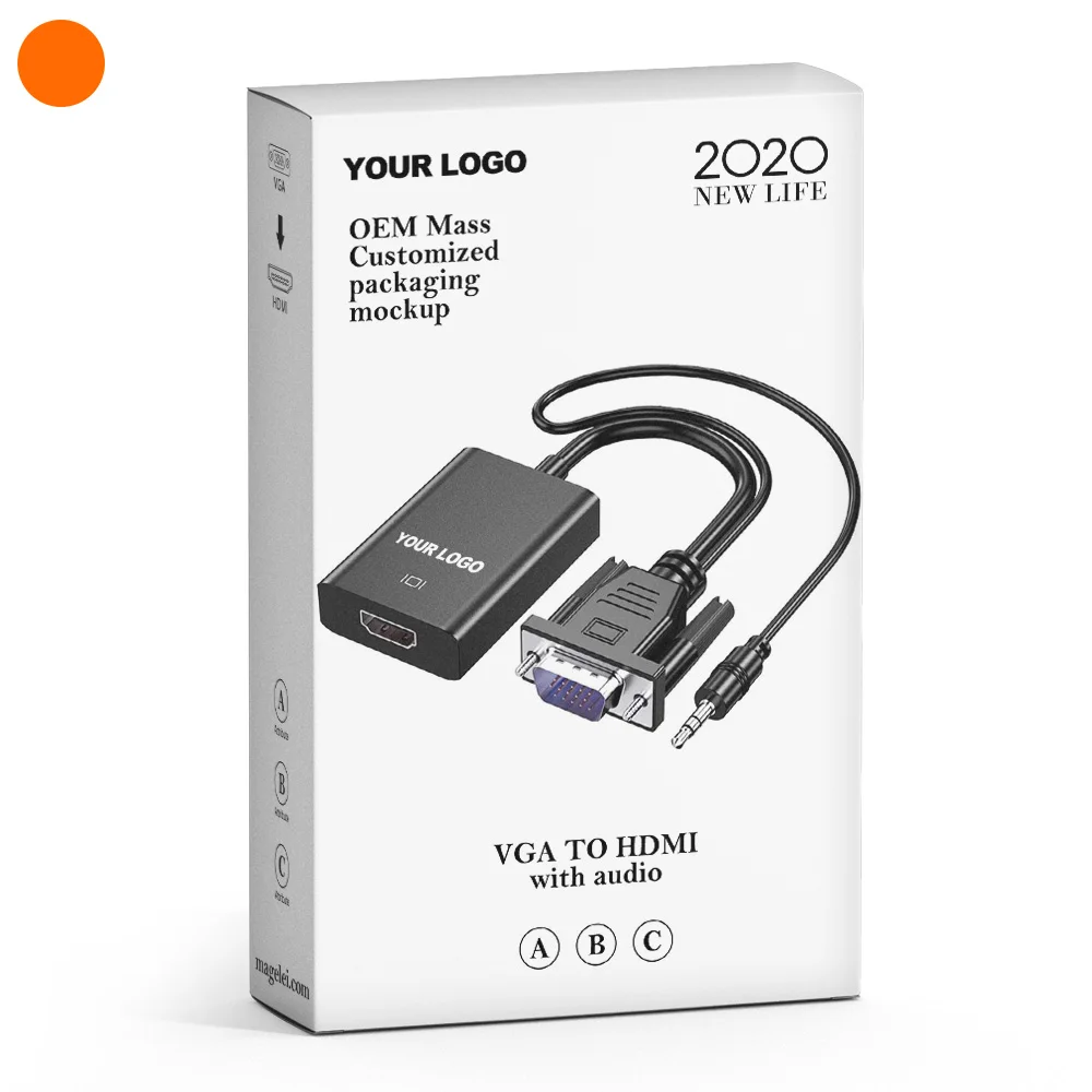 Factory Hot Sale Vga Male To Hdmi Female Convertor Vga To Hdmi Adapter For Computer TV And Laptop With Audio Cable