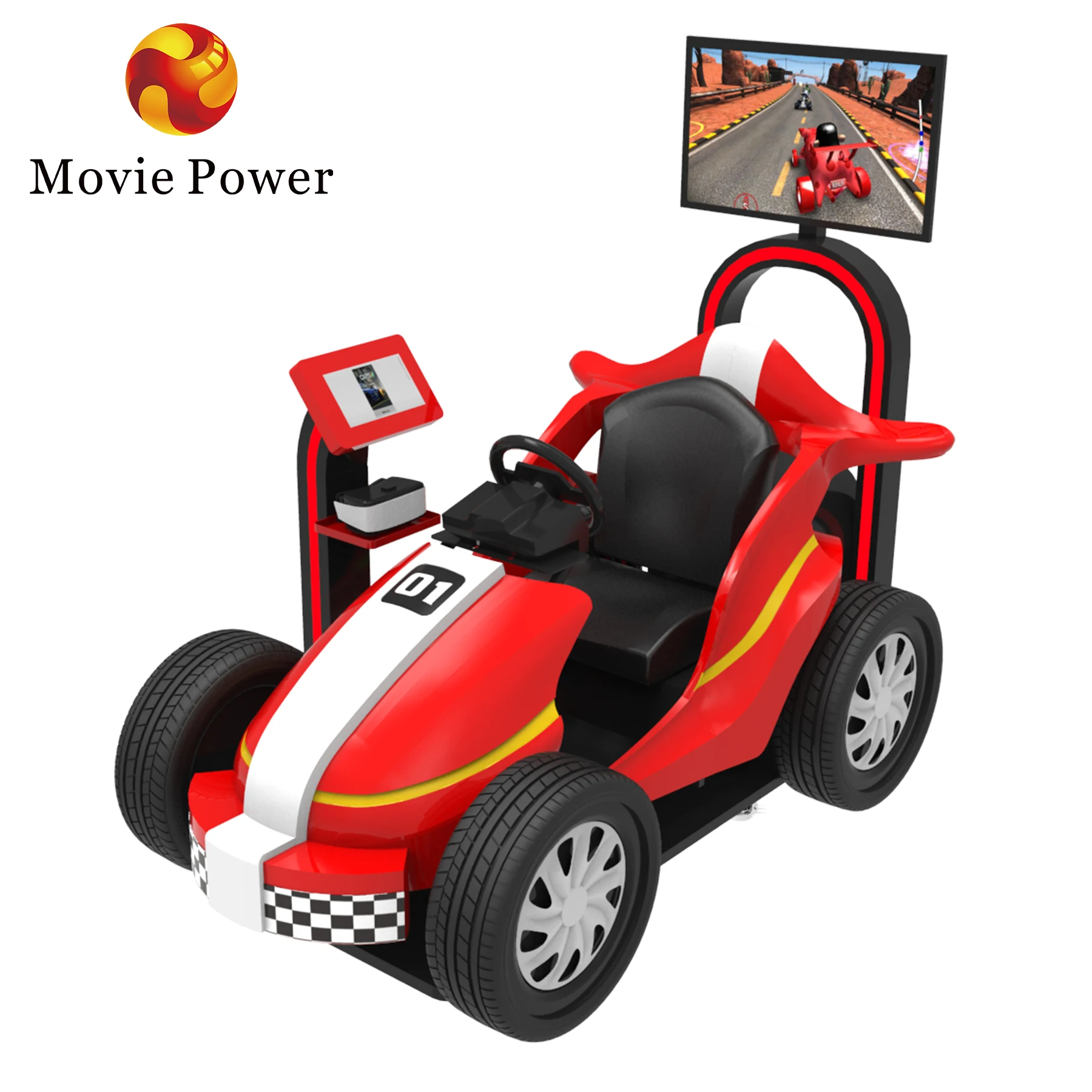 Fun Zone Virtual Reality VR Racing Game Children Go Kart Movies Car Game Kids 9D VR Racing Simulator