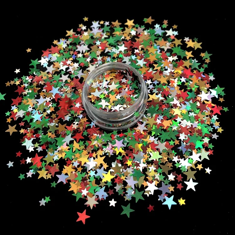 Best factory price Christmas Holiday  craft nails mix polyester glitter