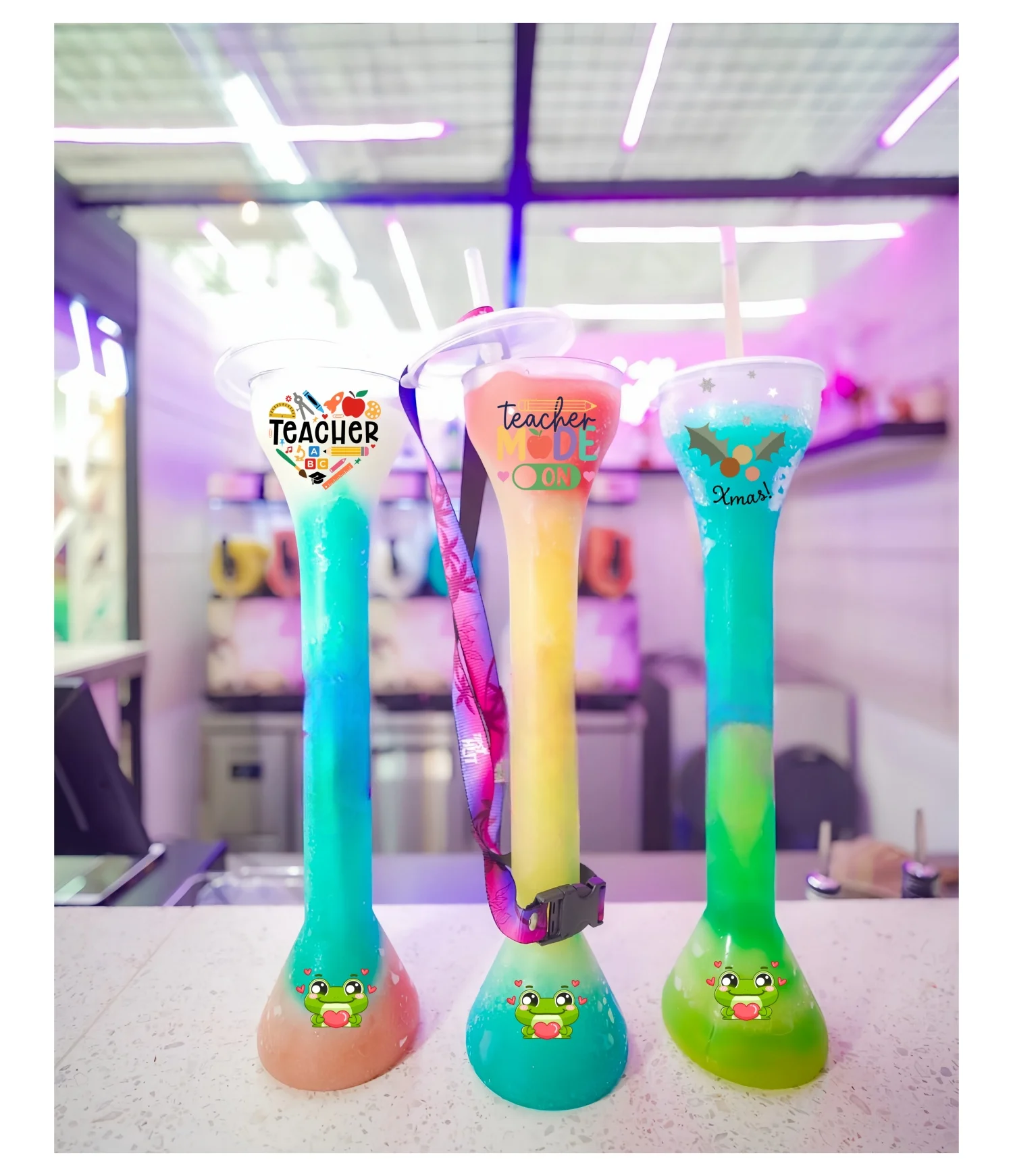 Slush Drinking Yard Cups American USA Eco-friendly Clear Party 24oz Custom Food Grade Plastic American Style Plastic Wine Glass