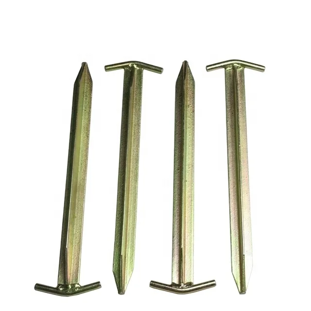 56877A#30cm Long and Robust Steel Pegs with T-Profile for Camping and Outdoor Use - Ideal for Normal and Hard Ground