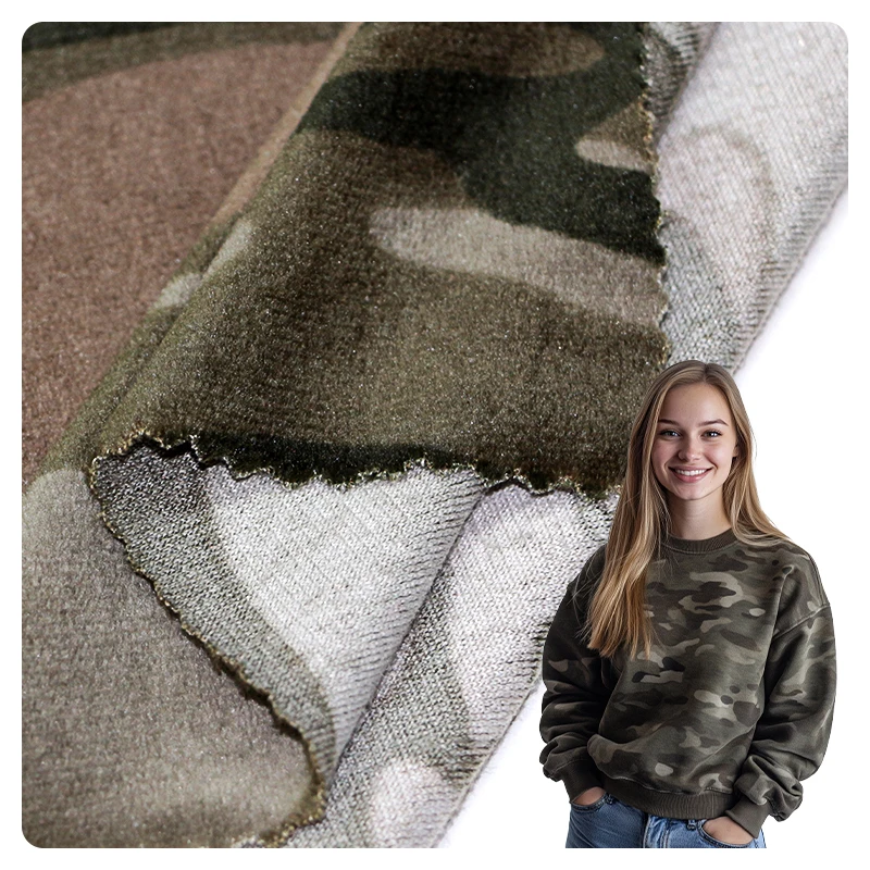 Recycled 95% Polyester 5% Spandex Ultra-Soft Printed Velboa Fabric for Stylish Winter Clothing and Blankets