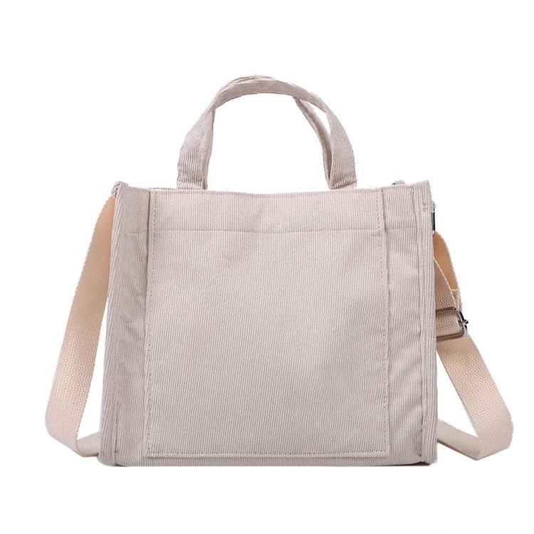 2023 Custom Corduroy Shoulder Bag Casual Women Tote Crossbody Bag Vintage Corduroy Messenger Bags for Girl