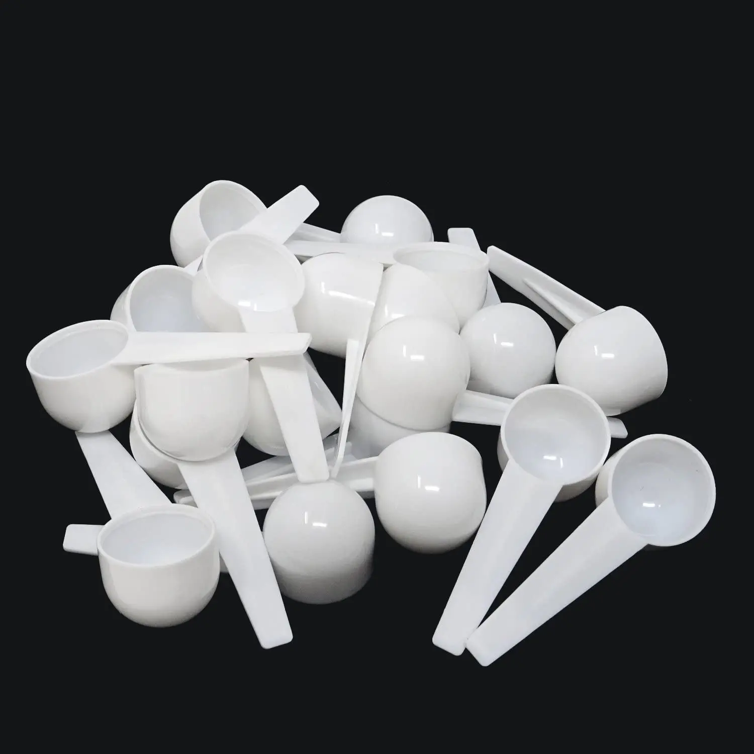 15ml White Transparent Round Scoops plastic measuring spoon scoop For Milk Powder Tea Salt