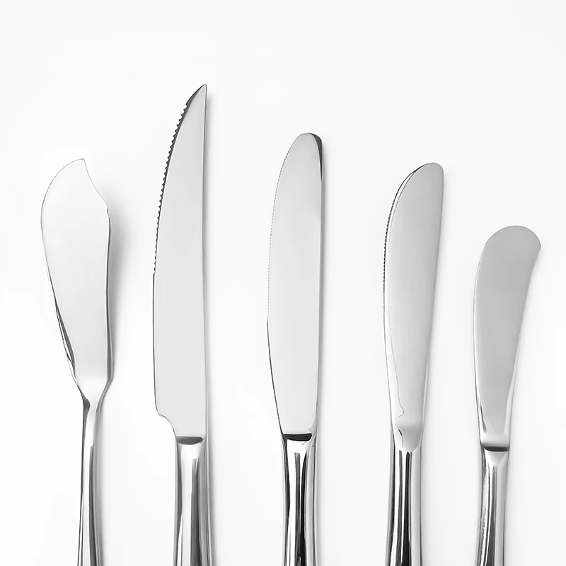 FANGYUAN hotel heavy duty handle metal cheese fish knife 18/10 stainless steel steak dinner knife set