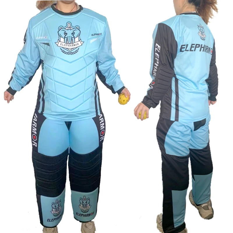 Защитная одежда для вратаря Floorball трикотажные штаны хоккея по земле дышащие толстые легкие