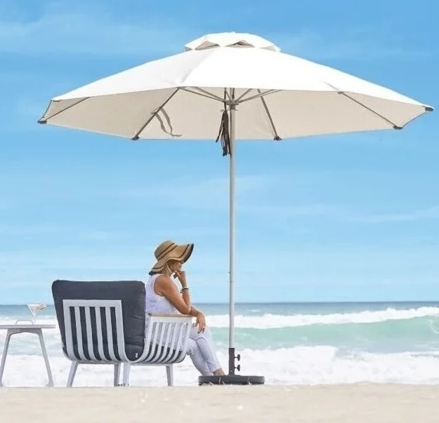 Multifunctional 1.5M Radii Aluminum Center Pole Waterproof Sunshade Big Outdoor Umbrella For Hotel