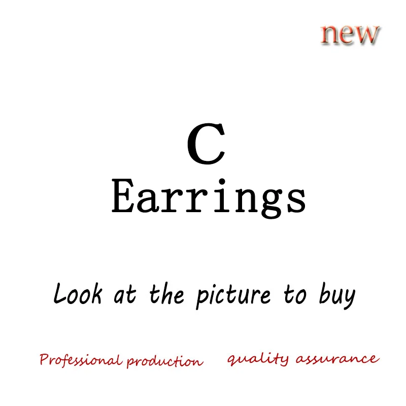 Brand big earringsladies and women all-match long style exaggerated rhinestone material letter gold and silver custom wholes