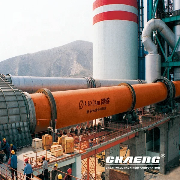 Cement clinker rotary kiln production capacity and process for cement plant