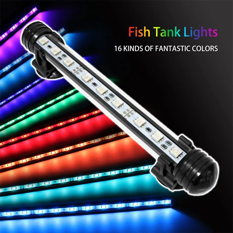 
Wholesale led lighting for aquariums Coral Reef 16 Color 4 modes RF Remote Controller Fish Tank Cistern Rockerie Decoration 