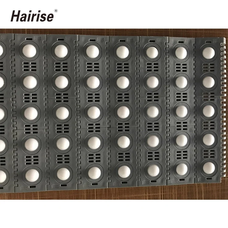 Food grade customized modular plastic conveyor belt for logistics in stock for sale