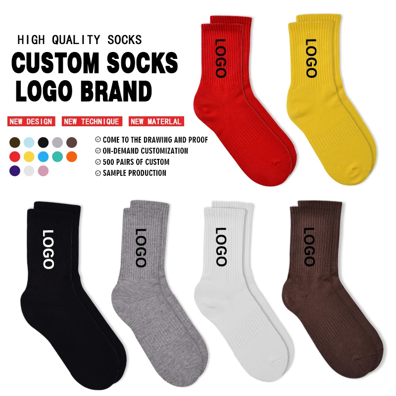 High quality womens cotton oem candy color calcetines al por mayor wholesale sock manufacturer crew sport men custom socks