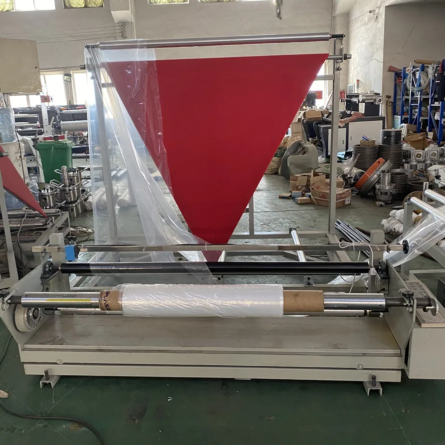 Hot sale Triangle plastic film folding machine with BOPP OPP PE side sealing bag making machine
