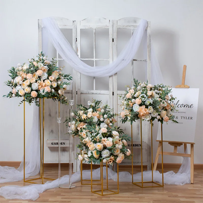 Artificial flower Ball Road Guide Flower Ball Centerpieces Stage Guides Flower for Wedding Table Decorations