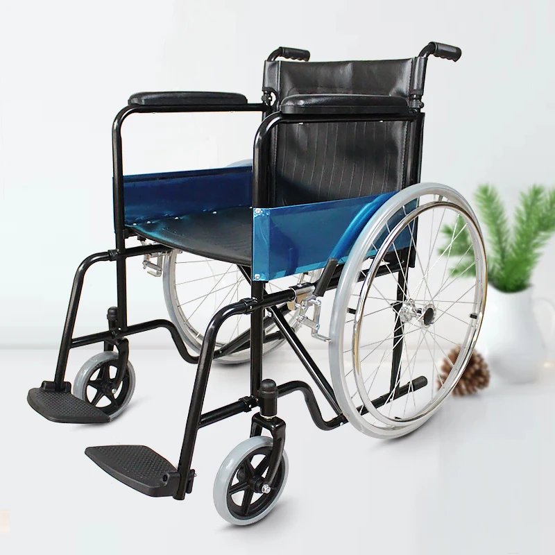 Factory price portable convenient wheelchair manual wheelchair elderly use hospital use Cheap Price Sport Wheelchairs