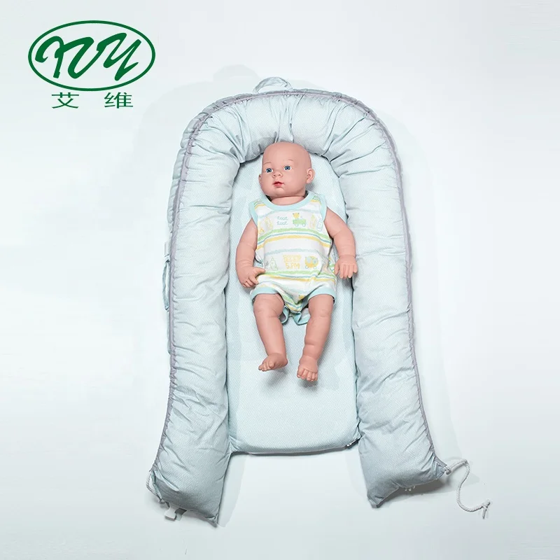 2019 безопасности высокой упругой губки портативный младенческой гнездо