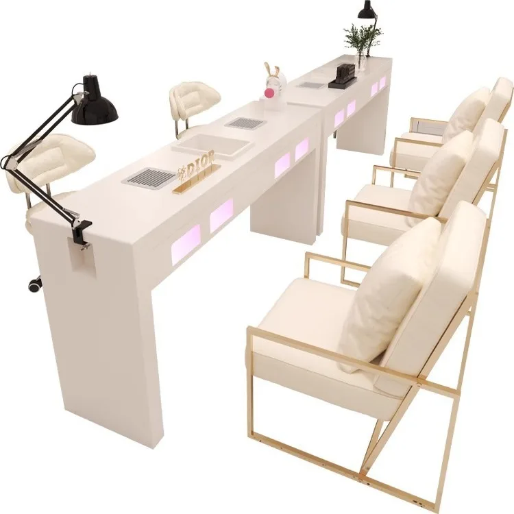 Professional Salon Furniture Manicure Table Nails White Table Manicure Nail Salon