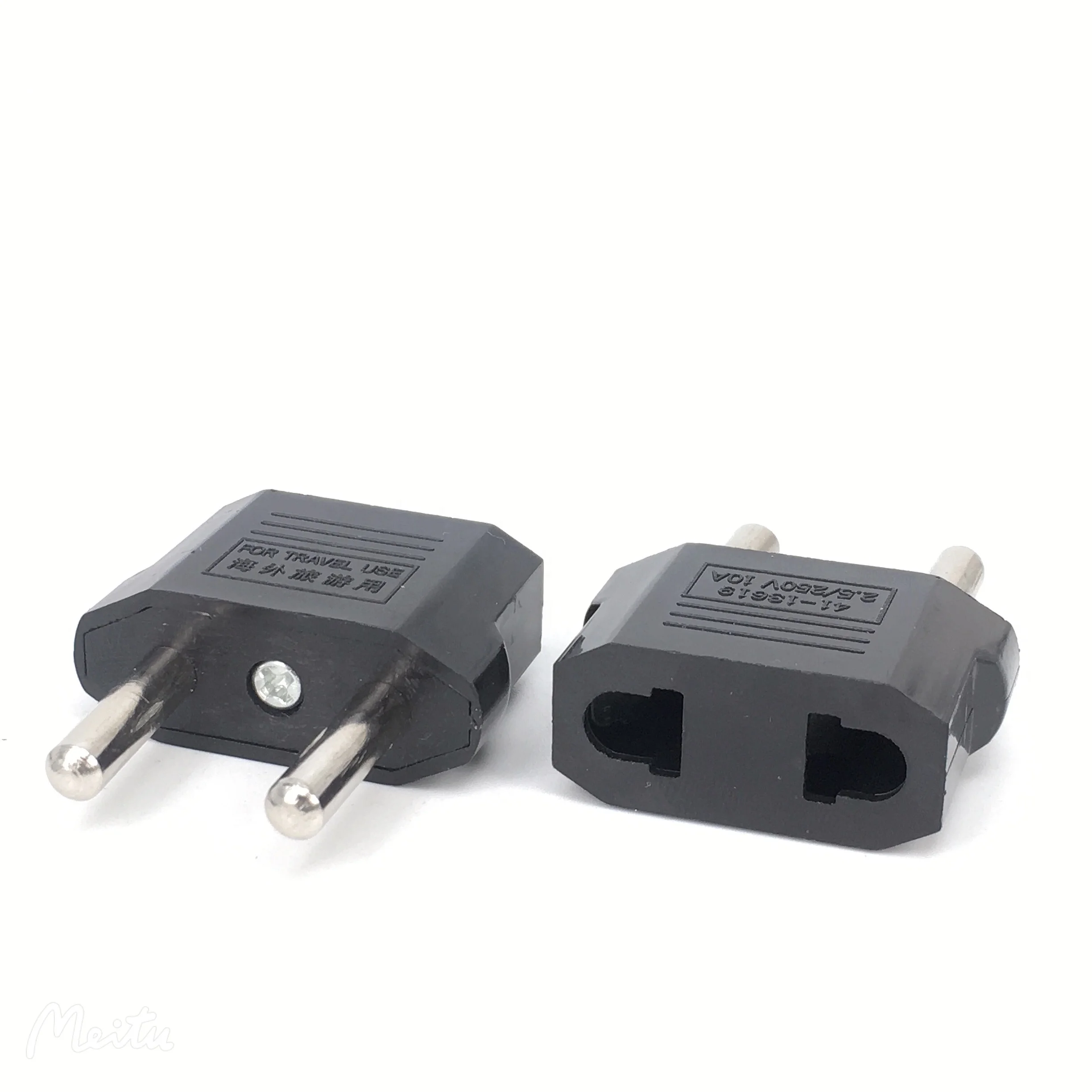 Eu / Us / Au 2pin Plug Adapter US To EU Euro Travel Power Adapter Plug Outlet Converter Travel Conversion Socket Plug