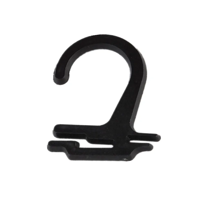 Custom Question Mark Hook Display Packaging Hook Plastic Flat Sock hooks for socks black