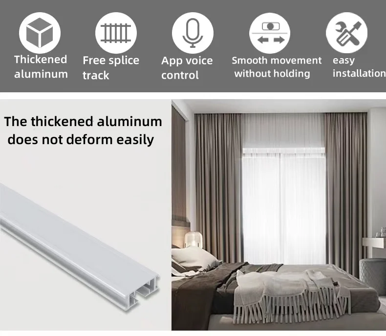 HONEYGUARD HSW007 Electric Smart Intelligent Remote Control Curtain Motor WIFI TUYA 100-240V Motor for Alexa Google Home Smart