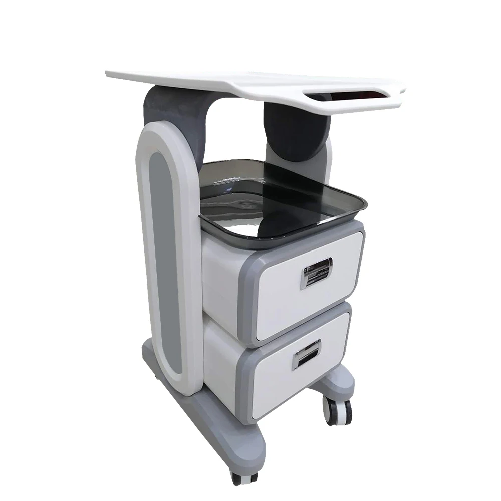 New Design White medical aesthetic device Carts Acrylic Salon Beauty Spa Trolley Facial Machine Trolley carts dental trolley