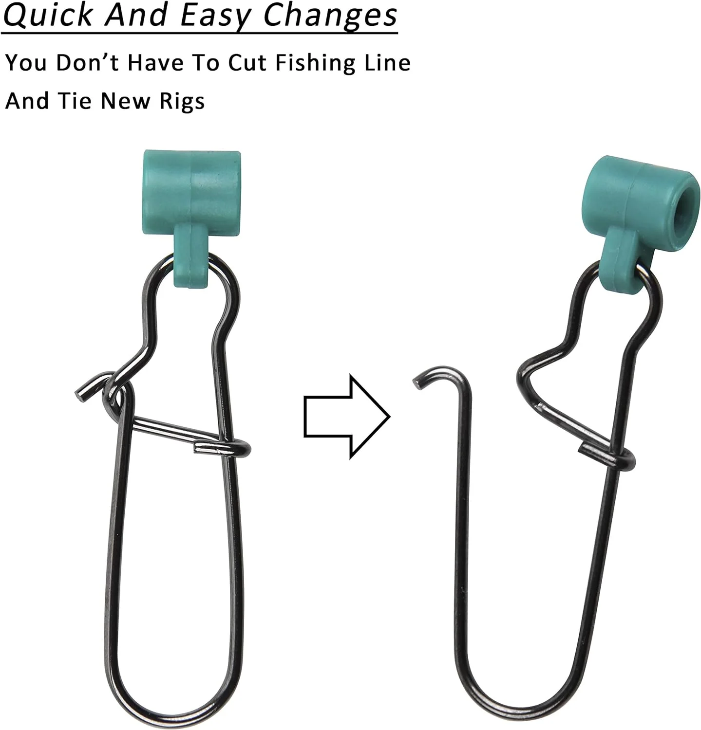 Heavy Duty Sinker Slides Duo Lock Snaps 25pcs/Box High-Strength Fishing Line Sinker Slider Swivel Snap Tackle Box Kit -Test: 220