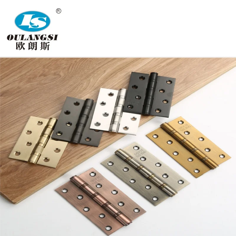 OLS-D42 201 304 Stainless Steel Flat Hinge Black Wooden Door  Hinge Flat Open 4 inch 5 inch 3 inch Window Hinge