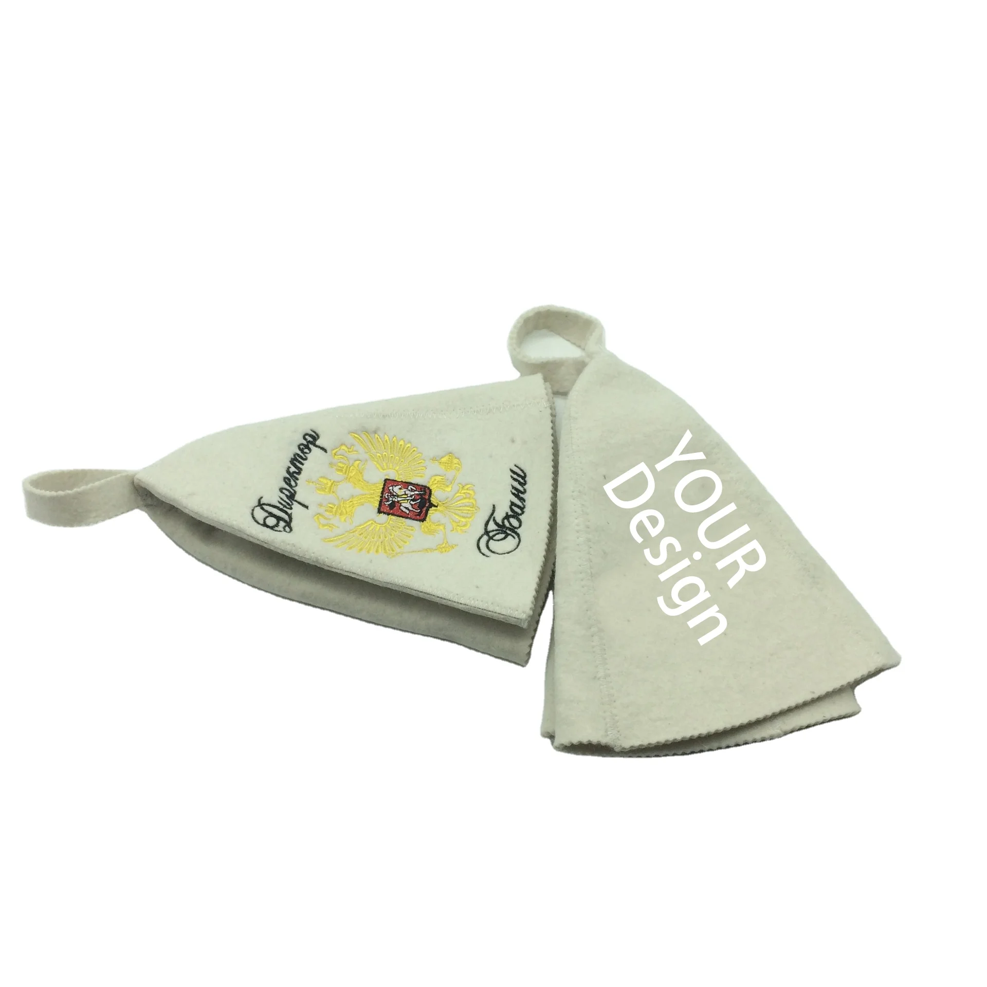 Фетровая шляпа для сауны с вышивкой и логотипом клиента фабричное производство высокое качество шерсть фетр 100% весна осень зима картонная коробка