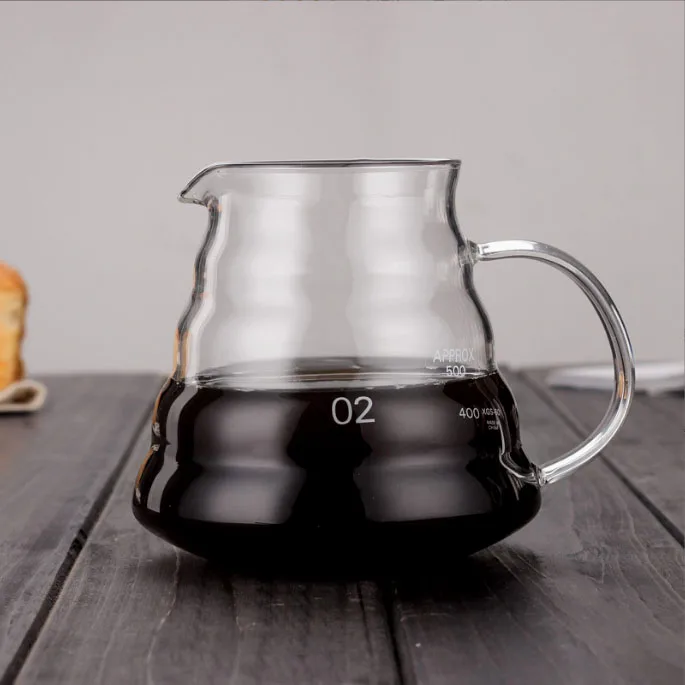 Coffee Maker Heats Water Coffee Filter Bag 4 Cups Glass Coffee Pot with Stainless Steel Filter Portable Glass Kettle Transparent