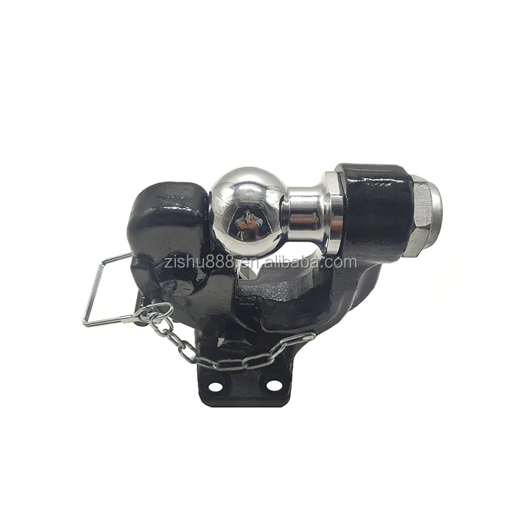 8 Ton Heavy Duty Trailer Receiver Mounts Combination Pintle Hook with 2' Trailer Ball Hitch Hook