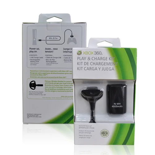 Hot Sell 2 in 1 battery kit battery pack for xbox 360 controller