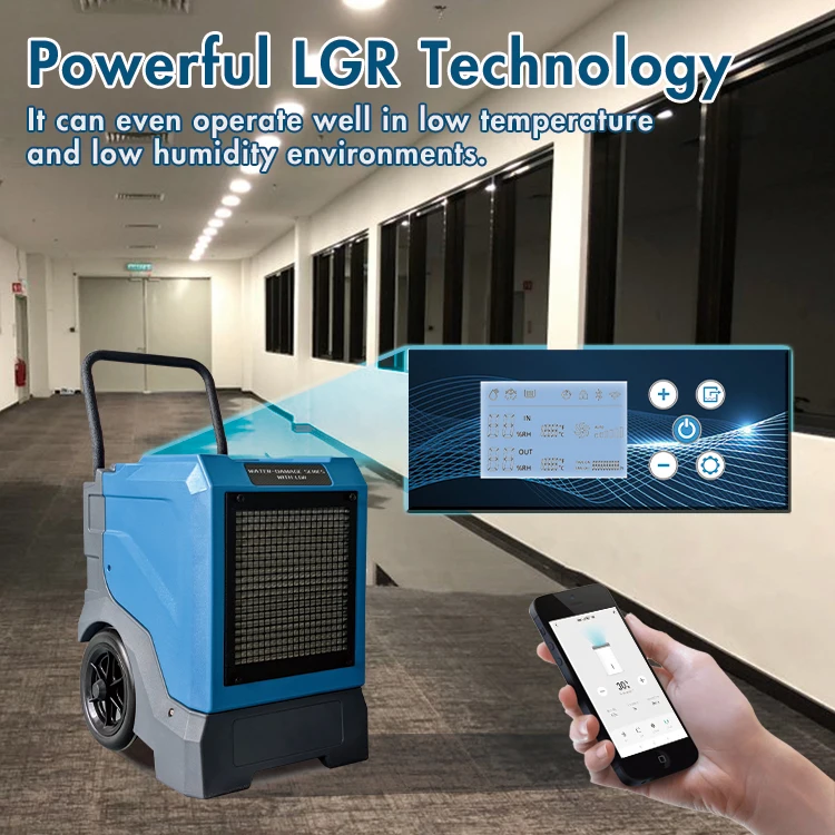 2024 LGR R32 85 Pints Commercial Dehumidifier Air Drying Cleaning Equipment For Restoration