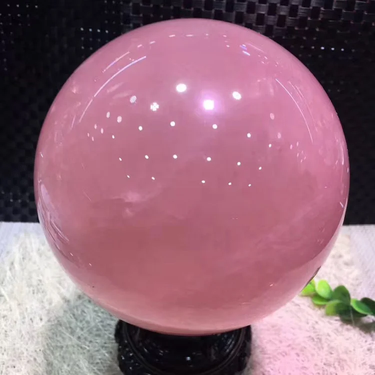 
Polished Natural Pink Rose Quartz Decorative Crystal Spheres Magic Crystal Balls For Sale 