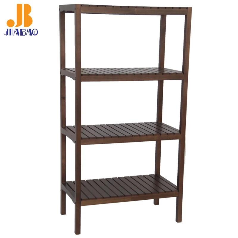 JB Factory Price Chocolate Book Sundries Vertical Four Layer Shelf Broom Display Rack