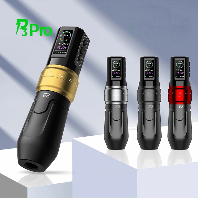 EZ Tattoo P3 PRO OEM ODM матовая Заводская Регулируемая вращающаяся Беспроводная тату-машина с функцией приложения