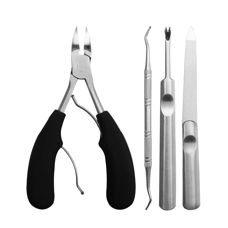 Durable Rubber handle Dead Skin Pliers Stainless Steel Foot Care Tool Nail Clippers Toe Nail Trimmer Nail Cutters Manicure Tool