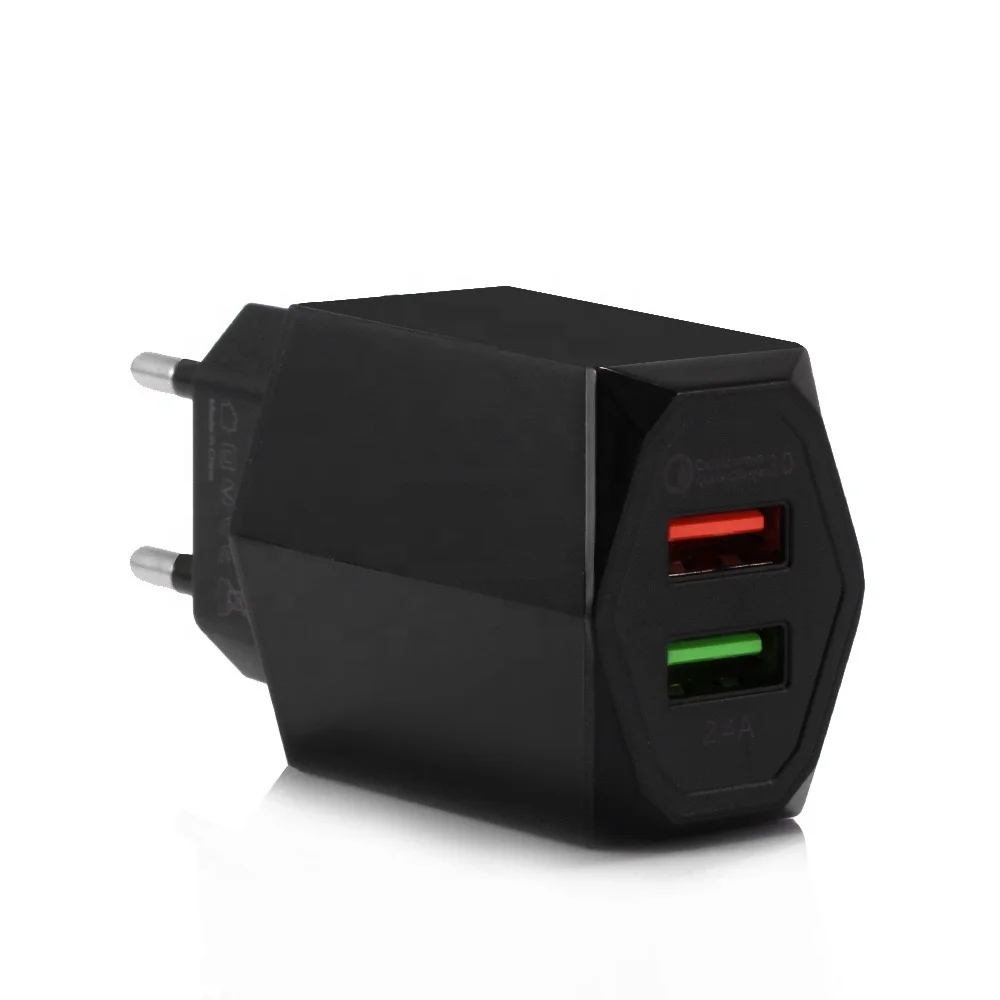  2020 Новая акция подарок QC3.0 настенное зарядное устройство с двойным USB портом адаптер для путешествий 5V/2.4A 9В/1.8A