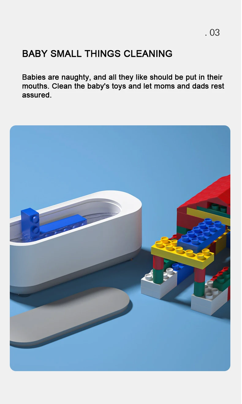 Mini digital dental denture watch glasses jewelry ultrasonic cleaners