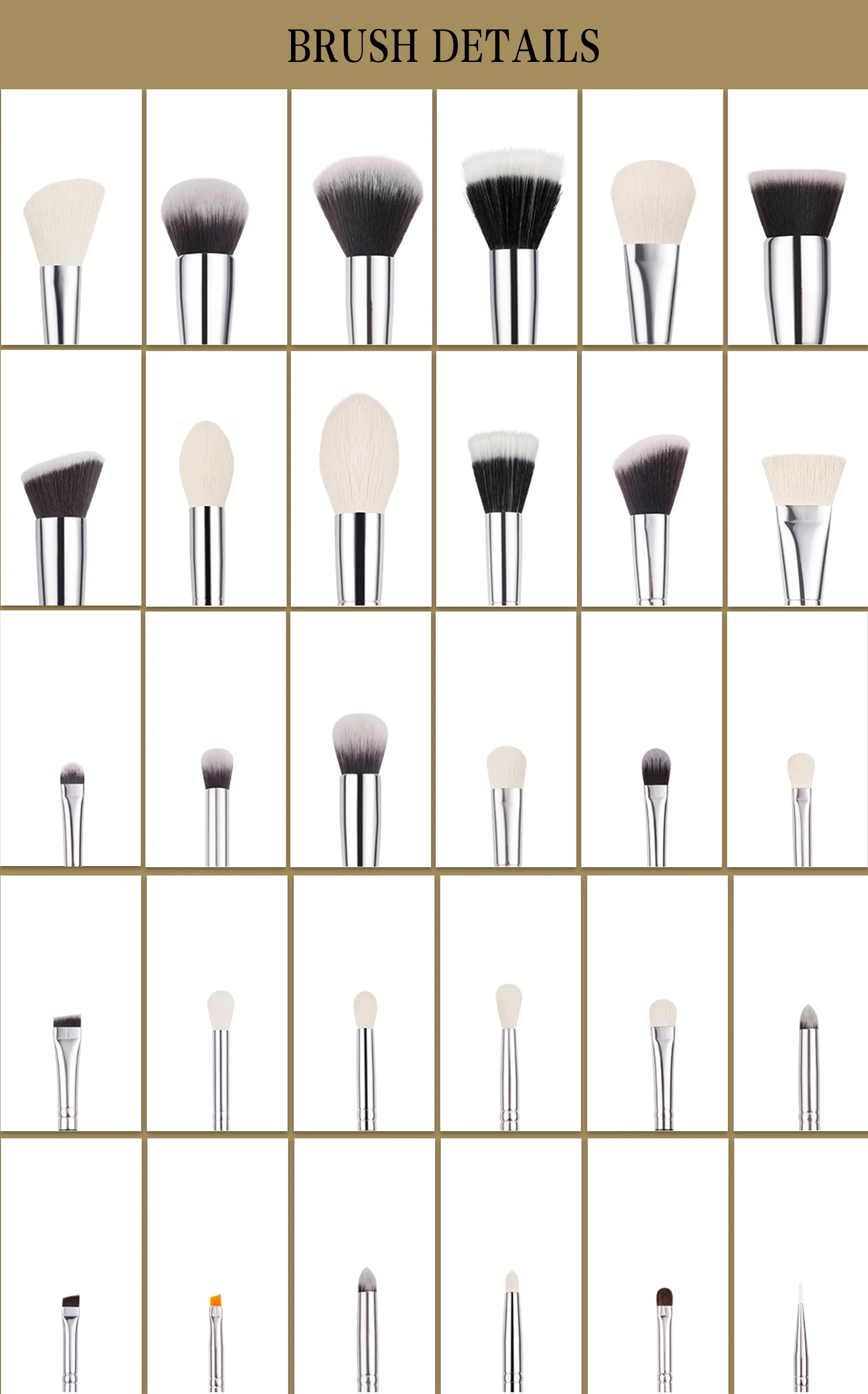 BK30PCS мягкие 15 шт. набор кистей для макияжа 30 любая комбинация
