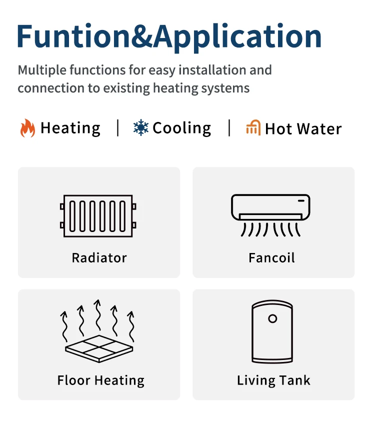 Гибридный Солнечный низкошумовой тепловой насос 9 кВ-110 кВт