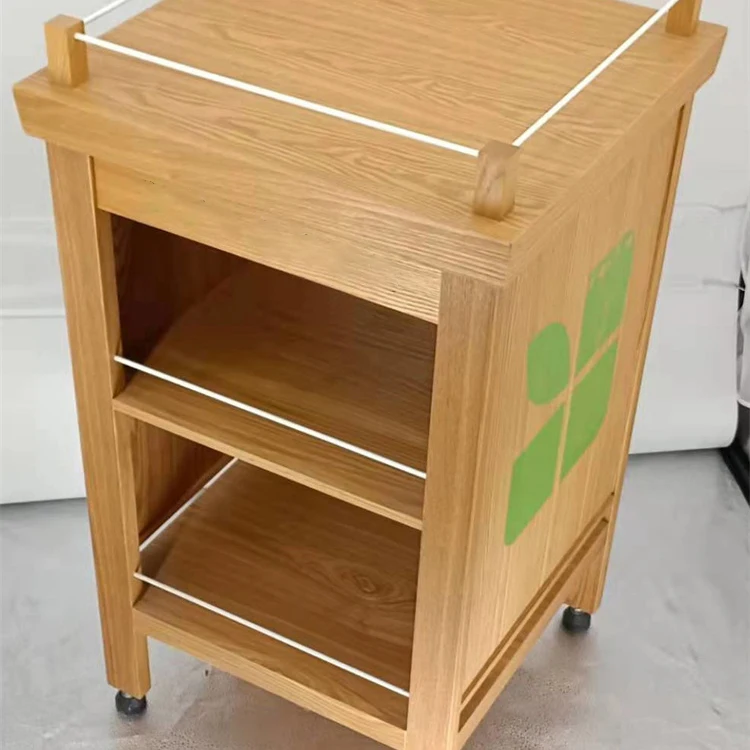 Exhibitors White Ash Wooden Show Stand Tabletop Display for exhibition